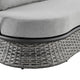 Monk 4-Piece Patio Furniture Set, Aluminum And Gray Wicker With Cushions