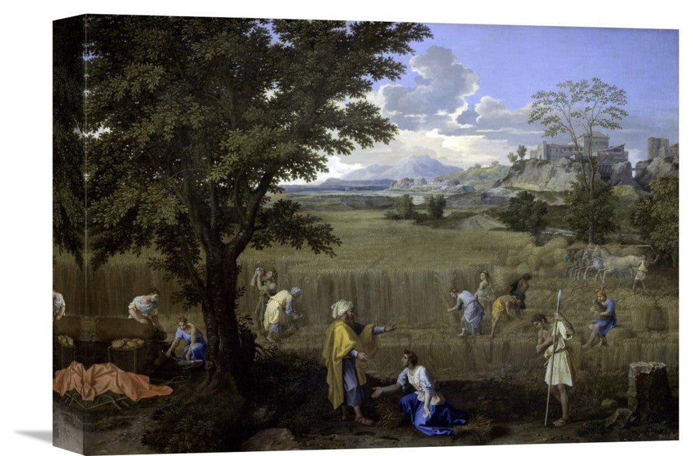 "Summer, or Ruth and Boaz" Stretched Canvas Giclee by Nicolas Poussin, 16"x12"
