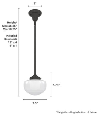 Saddle Creek Noble Bronze, Cased White Glass 1 Light Mini Pendant Light