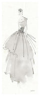 "La Fashion II Gray" Digital Paper Print by Anne Tavoletti, 14"x32"
