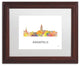 ''Annapolis Maryland Skyline Wb 1'' Framed Art, Wood Frame, White Matte, 14x11