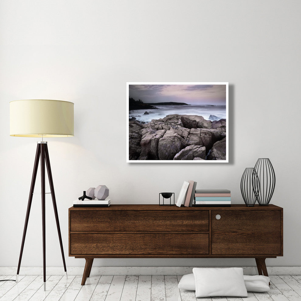 "Sunset, Atlantic Ocean, Thunder Hole, Acadia National Park" Paper Art, 42"x32"