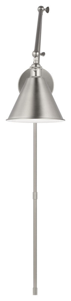 Salem Double Arm One Light Sconce, Brushed Nickel