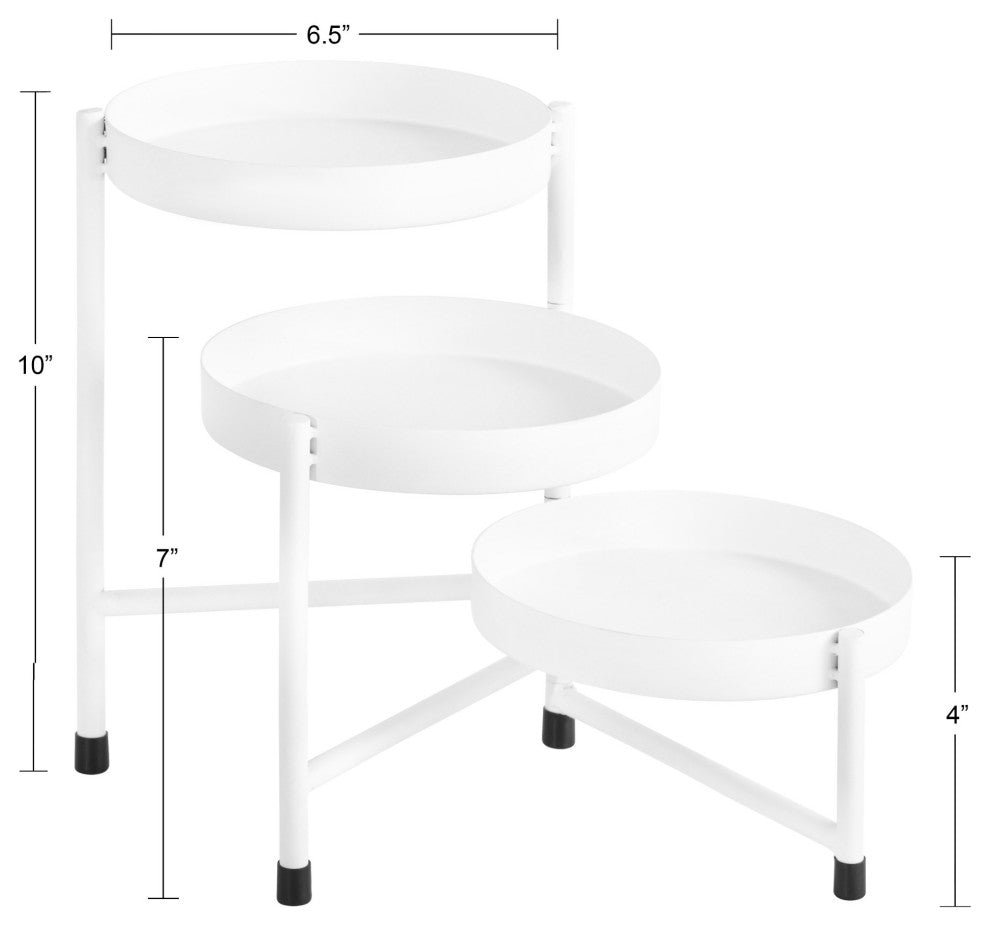 Finn Tiered Tabletop Planter, White