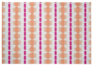 Watercolor Stripe Spring Chenille Rug, Orange-Orchid, 5'x7'