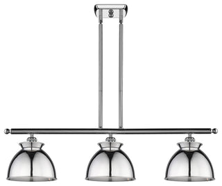 Adirondack 3-Light 36" Stem Island Light, Polished Chrome Shade