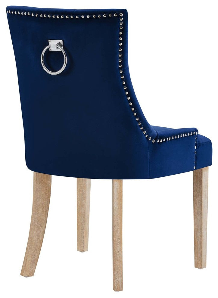 Pose Dining Chair Velvet Set of 2, Navy