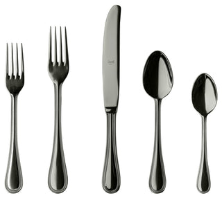 Perla Flatware Set, Black Gold, 5 Pcs.