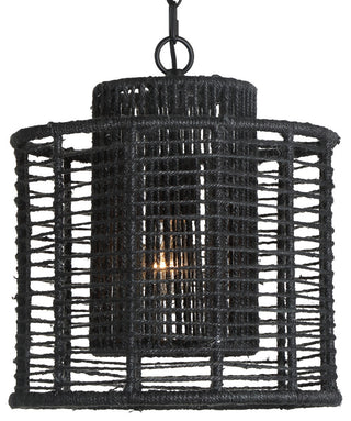 Crystorama Lighting Group JAY-A5001 Jayna 13"W Cage Pendant - Matte Black