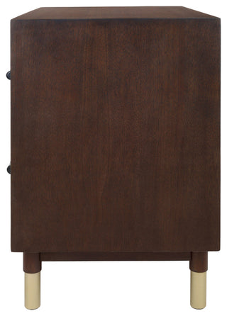 Callan Nightstand/Side Table 2 Drawers, Dark Walnut
