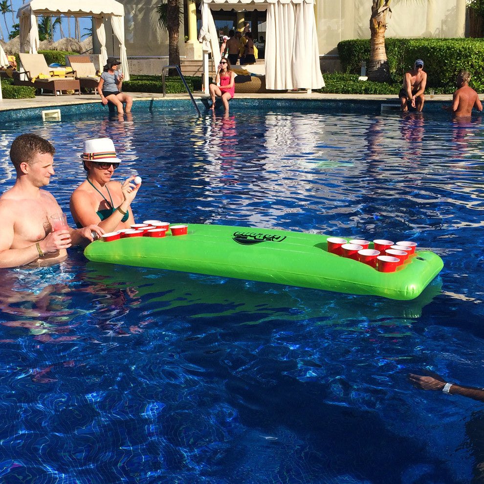 Pool Pong Table, Inflatable Floating Beer Pong Table, Includes 3 Balls