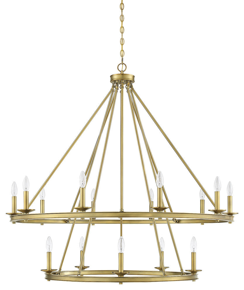 Middleton 15-Light Chandelier, Warm Brass