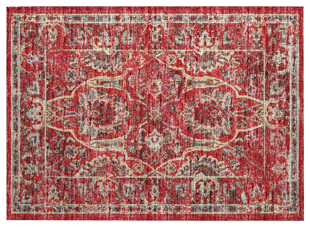 Indoor/Outdoor Marbella MB5 Poppy Machine Washable 1'8" x 2'6" Rug