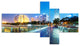 China Hangzhou Skyscrapers, Cityscape Canvas Art Print, 60"x32", 5 panels