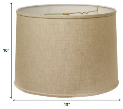 13" Dark Wheat Throwback Drum Linen Lampshade