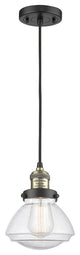 Olean 1-Light Mini Pendant, Black Antique Brass, Seedy