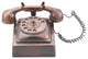 Retro Rotary Phone Table Top Dcor - Brown