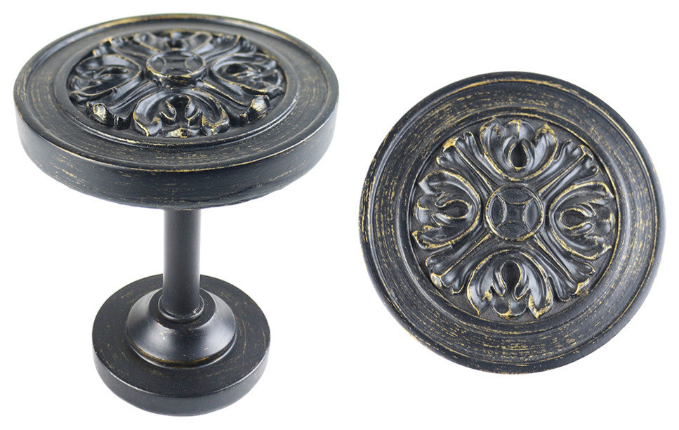 Hamlin Drapery Medallion Holdback, Pewter