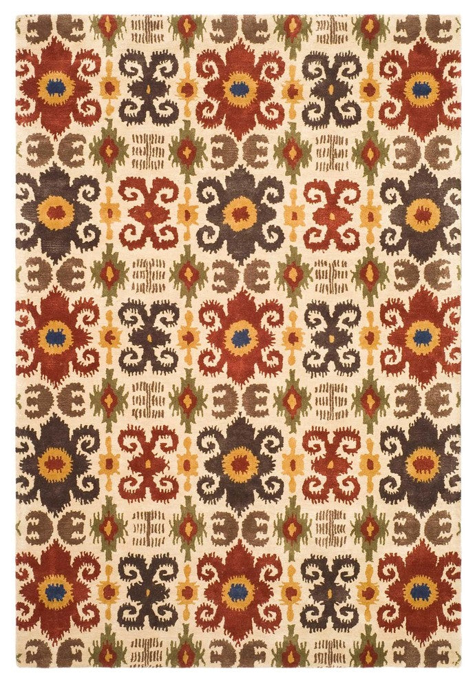 Safavieh Soho Soh445A Rug, Ivory/Red, 2'6"x10'0" Runner