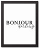 Bonjour Darling 11x14 Black Framed Canvas