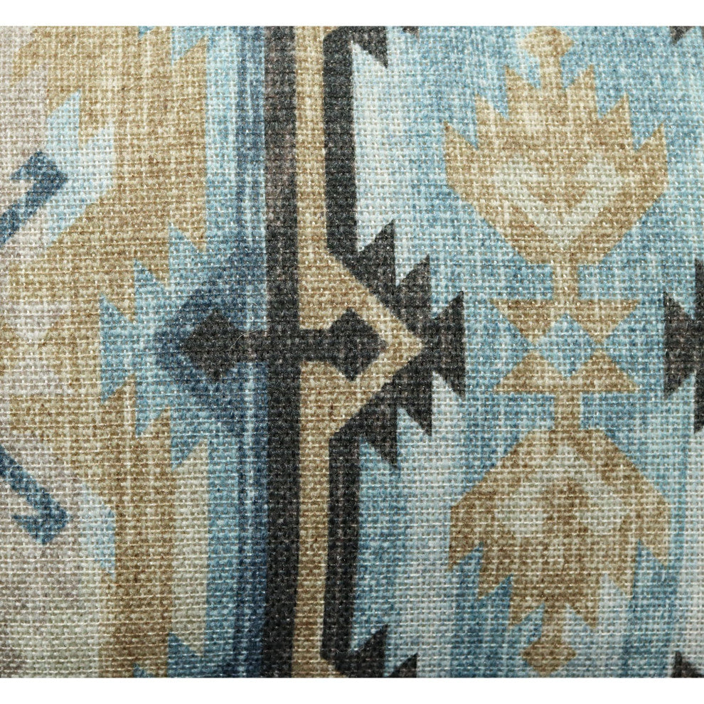 Turquoise Machine Woven Lander Throw Pillow, 16" x 26"