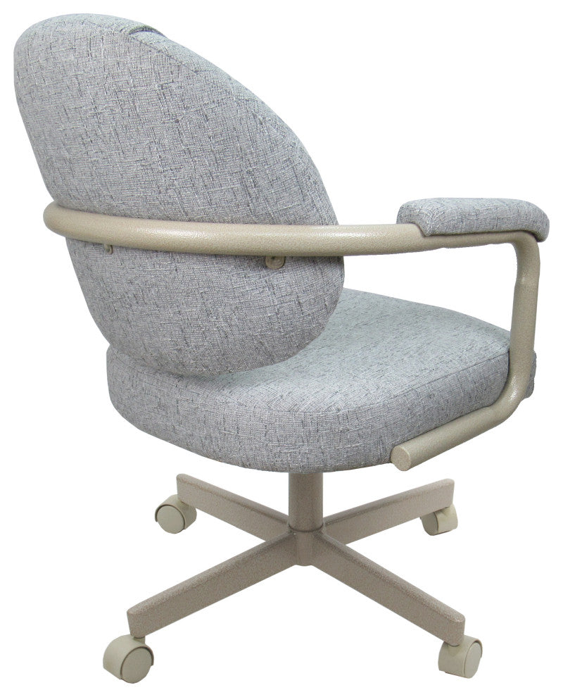 Set of 4, M-70 Swivel Tilt Dining Caster Chairs, Hemsath Slate on Beige Chairs