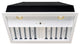 30" Insert/Built-in Satin White Range Hood, Dimmable, 3-Speeds 600CFM, Cool White Light, Satin White & Gold