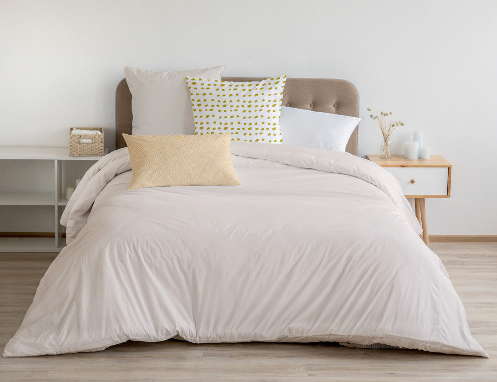 Dot Of Spots Decorative Throw Pillow, Mustard, 18"x18"