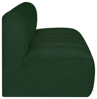 Arc Boucle Fabric Upholstered 2-Pc. Modular Sofa, Green