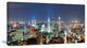 Montreal at Dusk Panorama, Landscape Canvas Art Print, 32"x16"