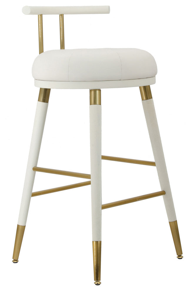 Juniper White Vegan Leather Counter Stool
