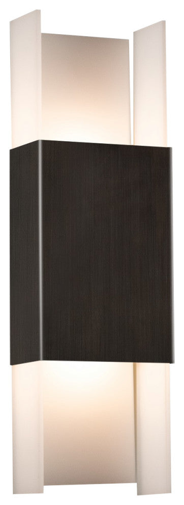 Ansa Outdoor LED Sconce, Antique Bronze, Bright White