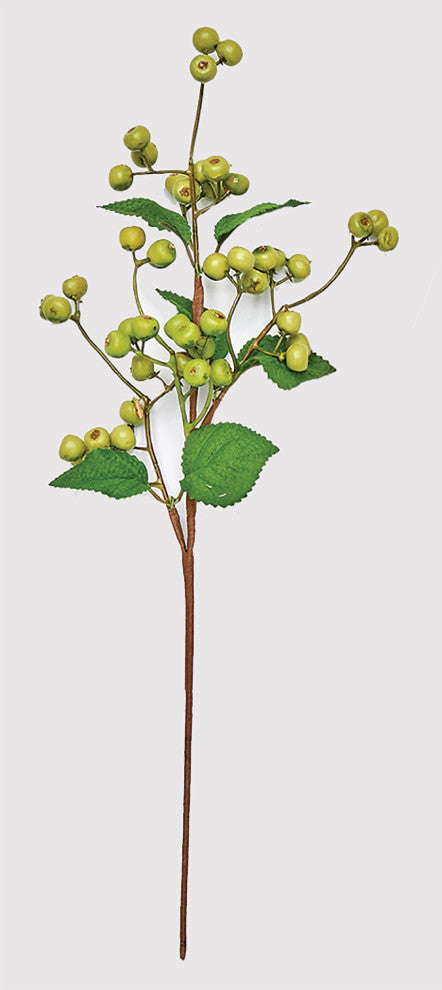 18" Artificial Green Berry Pick, Set of 3