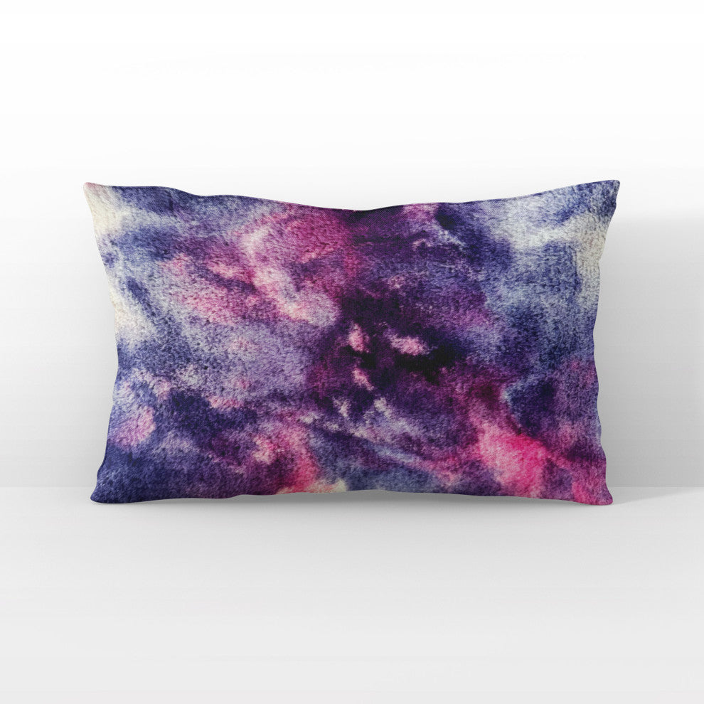 Plutus Purple Pink Fureal Faux Fur Throw Pillow, Purple Pink, 20" x 26" Standard