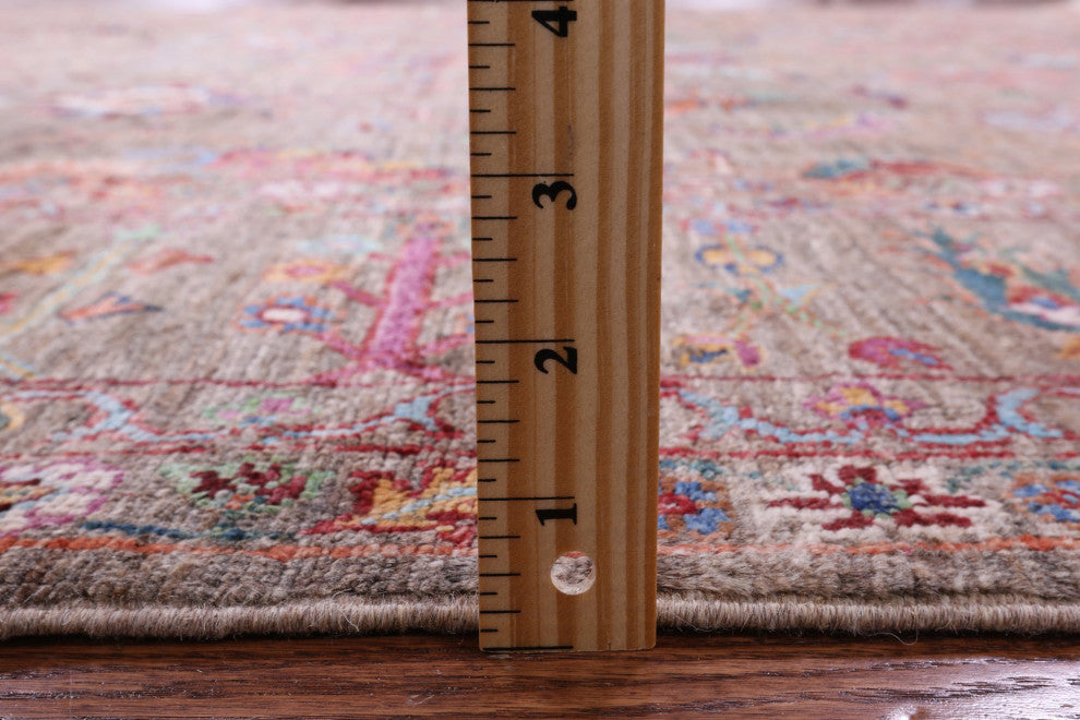 6' 8" X 9' 9" Hand-Knotted Persian Tabriz Wool Rug Q10059