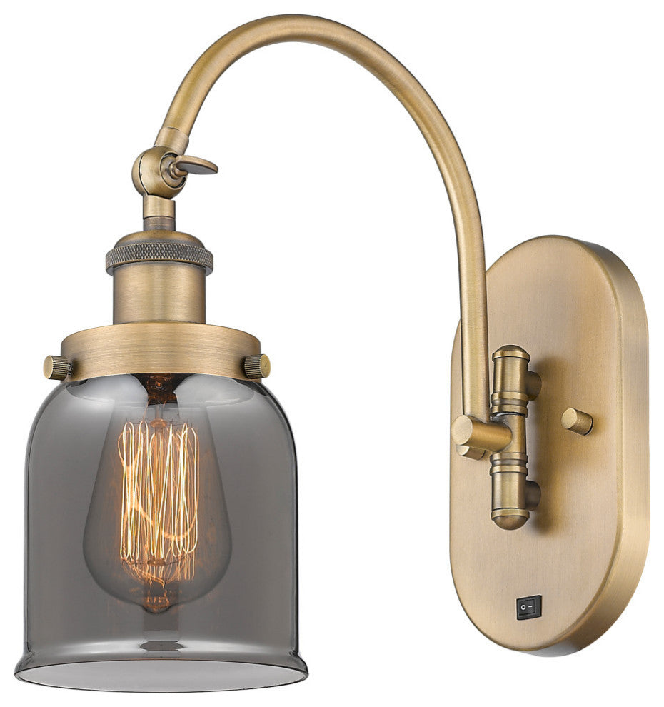 Bell Sconce, Brushed Brass, Plated Smoke, Plated Smoke