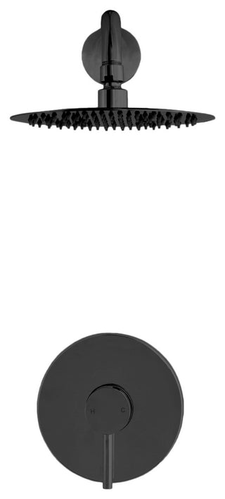 Ivy Single-Handle 1 Spray 8" Wall Mounted Fixed Shower Head, Matte Black