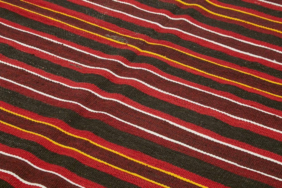 Rug N Carpet - Handmade Oriental 6' 1'' x 10' 5'' Vintage Goat Hair Kilim Rug