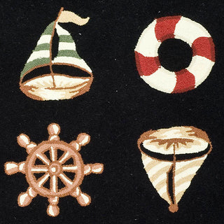 Safavieh Chelsea Hk239B Coastal Rug, Black, 5'3"x8'3"