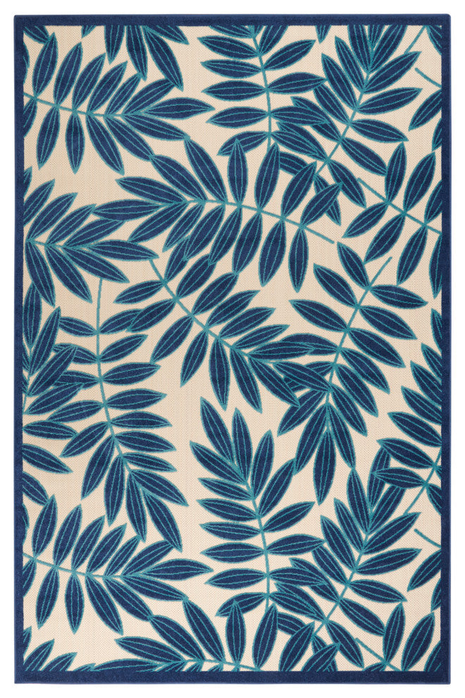 Nourison Aloha 7' x 10' Navy Tropical Area Rug