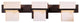 Kakomi 3 Light Sconce, Dark Smoke Finish, Opal Glass