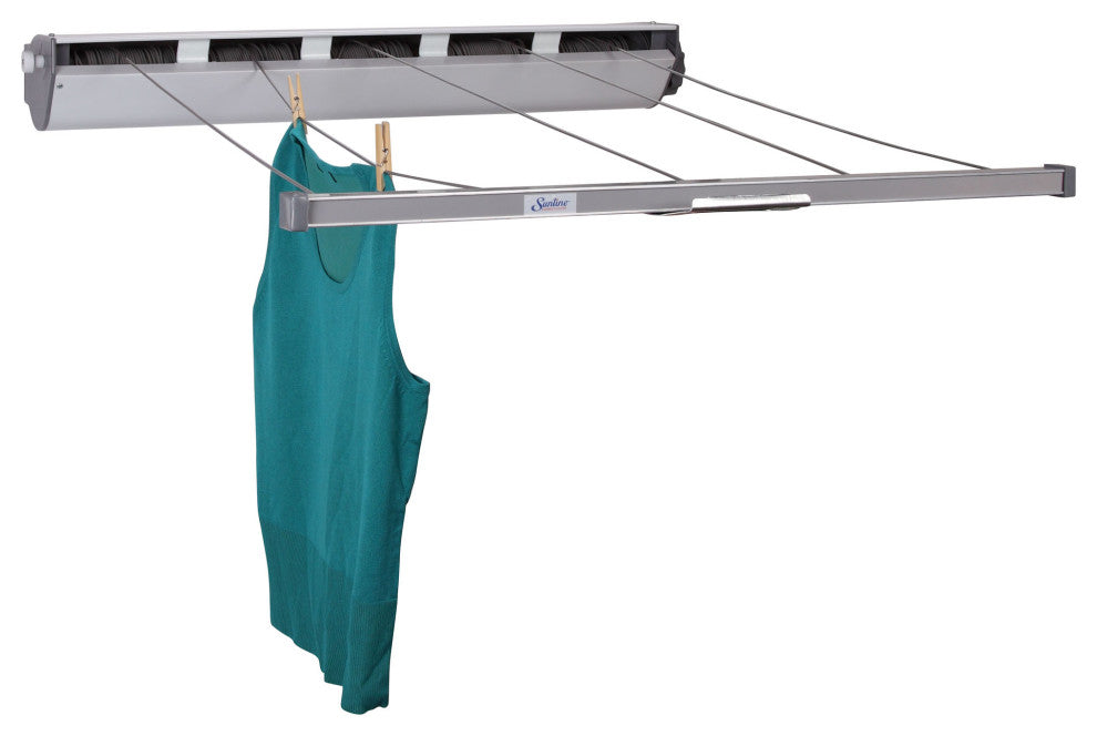 Household Essentials Retractable 5-Line Laundry Drying Rack