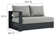 Tahoe Outdoor Patio Powder-Coated Aluminum 2-Piece Right-Facing Chaise Sectional