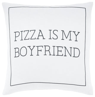 Surya Motto Mtt-006 White Pillow Shell With Polyester Insert 22"H X 22"W