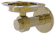 Mercury Tumbler and Toothbrush Holder with Groovy Accents, Unlacquered Brass