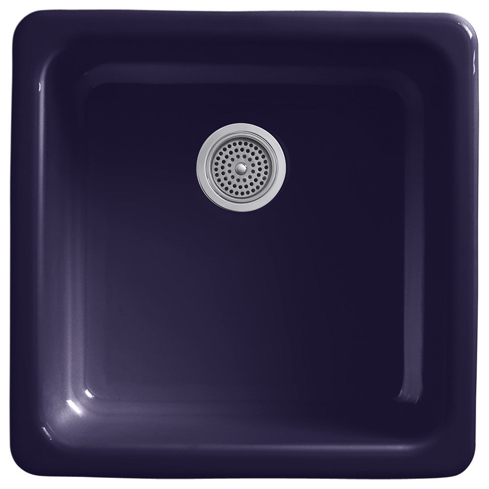 Kohler K-6587 Iron/Tones 20-7/8" Undermount Single Basin Enameled - White