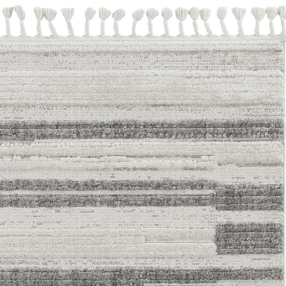 KAS Willow 1106 Ivory Gray Landscape Area Rug, 3'x5'