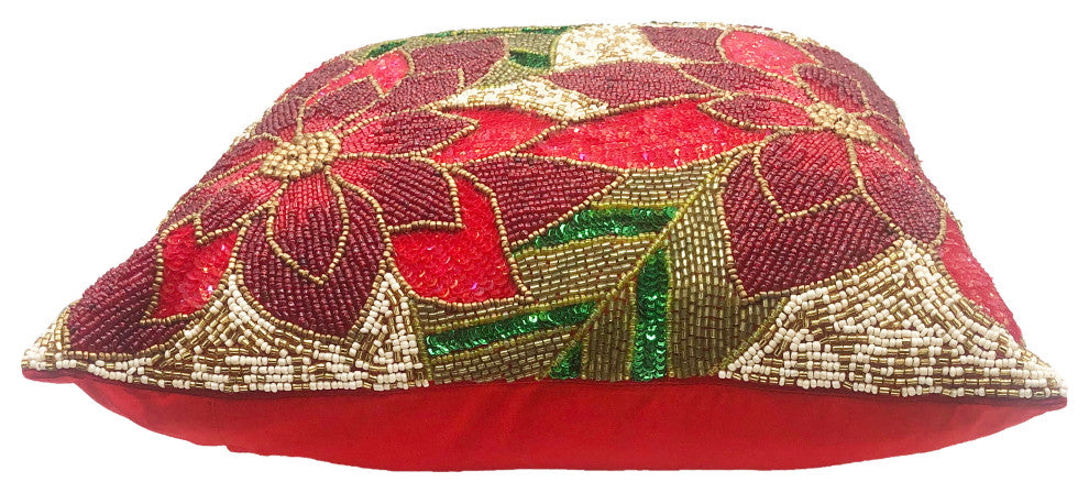 Decor Maisonette Pax Throw Pillow, Red (16"x16"x4")