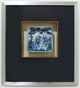 Framed Children's Plate, Blue and White