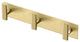 Elevate All Modern Decor Hook, Brushed Brass, Triple